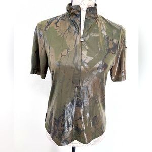 Jamie Sadock Shimmer Camo Tennis/Golf Top Size S